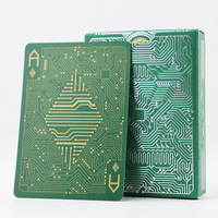 Kartu Poker Logo Foil Emas Tahan Air Gua Dan, Kartu Poker Embos Kustom