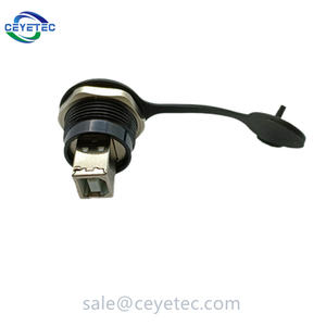 Connecteur de Port d'imprimante de Type B à Type <span class=keywords><strong>A</strong></span>, montage sur panneau, coque métallique noire étanche IP65 femelle USB 3.0 - Product Image 6