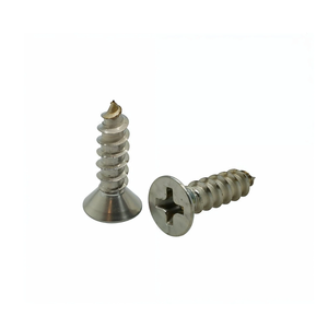 สกรูไม้เหล็กคาร์บอนขนาดเกลียว M2.5-M6มาตรฐาน ISO สำหรับสกรูไม้ชุบสังกะสีสีเหลืองแบบหัวแบน - Product Image 1