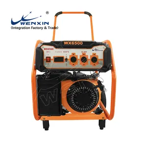 WENXIN elektrik üç fazlı 12V benzinli jeneratör 5Kw ticaret stok