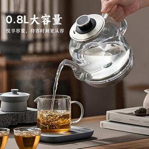 Otro hervidor eléctrico de vidrio con tapa, resistente al calor, base para cocina de inducción de 20x37cm - Product Image 2