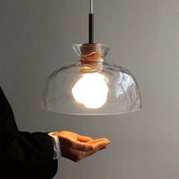 Lampes suspendues de style ferme SIMIG, hauteur réglable, éclairage suspendu, dôme en verre, abat-jour martelé, lustre pour cuisine