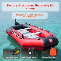Bateau de pêche gonflable en tissu maillé PVC épaissi résistant à l'usure, pêche au leurre professionnelle, capacité de 7+ personnes, pliable