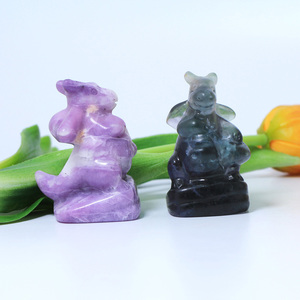 Sculpture en <span class=keywords><strong>cristal</strong></span> de dragon de calcite jaune naturelle sculptée à la main Offres Spéciales pour cadeau modèle décoratif pour la collection de cristaux - Product Image 3