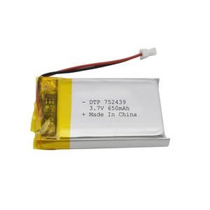 Batterie rechargeable portable au lithium DTP 400mAh 650mAh 3.7V 752439 752425 752060 752563 752487 à longue durée de vie pour montre connectée - Product Image 2