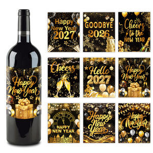 Etichette Decorative Non Adesive per Bottiglie per Festa di <span class=keywords><strong>Capodanno</strong></span> 2027, per Bottiglie e Bicchieri nella Notte di <span class=keywords><strong>Capodanno</strong></span> - Product Image 1