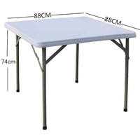 Table carrée en plastique pour les événements extérieurs de camping de partie de pique-nique