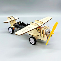 Avion taxi électrique en bois à assembler, alimenté par batterie, petit modèle DIY fait main, invention pour expérience scientifique étudiante, STEAM