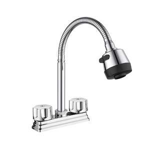 Sanipro hiện đại 4 inch ABS nhựa rửa lưu vực Mixer tap boong núi cổ ngỗng Vanity vòi đôi chuyển đổi phòng tắm bồn rửa vòi - Product Image 5