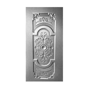 Nouveau design de porte métallique en acier estampé de tôle de porte en fer pour portail