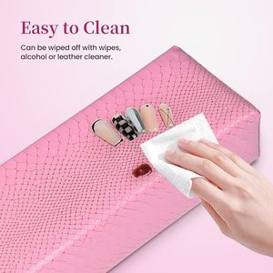 Repose-bras pour ongles, coussin repose-bras facile à nettoyer pour ongles en acrylique, support de repose-main robuste en cuir PU - Product Image 3