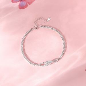 925 Plata Original encuentro minimalista estrella Rosa Boho pulseras regalo para él ella para fiestas bodas pareja de plata esterlina - Product Image 2