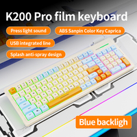 Clavier de jeu filaire SOREX K200 avec rétroéclairage éblouissant, interface USB pour bureau ou ordinateur portable, nouveau Teclado Mecanico