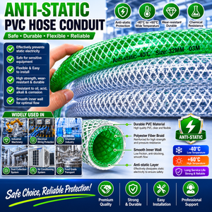 경량 휴대용 꼬임 방지 유연 3중 강화 산업용 PVC 섬유 압출 호스 - Product Image 5