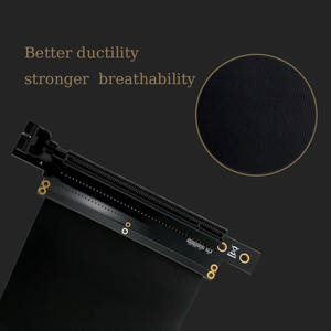 Accesorios de computadora <span class=keywords><strong>Pci</strong></span> <span class=keywords><strong>Express</strong></span> 3,0 16x a 16x Adaptador de cable flexible Cable de extensión de tarjeta vertical de ángulo de 90 grados - Product Image 3