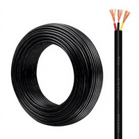 Câble d'extension électrique de calibre 18, 100 pieds, 3 conducteurs en cuivre avec mise à la terre, cordon RVV noir à 3 fils