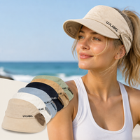 Casquette de soleil unisexe réglable à visière incurvée, protection UV sportive, légère, respirante, 100% polyester, visière de golf et de tennis