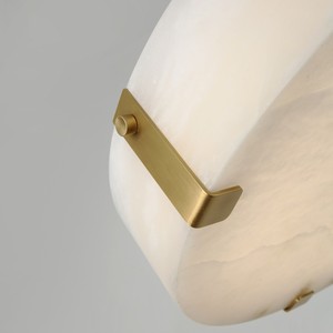 Lámpara de Techo de Mármol con Detalles en Latón, Pantalla de Alabastro Español con Luz LED Blanca Cálida Suave - Product Image 5
