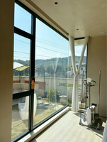 Sistema de Ventanas Modernas de Aluminio con Apertura Horizontal, Aislamiento Térmico y Acústico de Alto Rendimiento ZCSUNG, Acabado en Acero Inoxidable