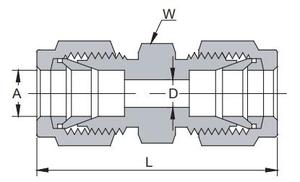 Một phù hợp Công Đoàn ferrule Ống Thẳng Công Đoàn Ống phù hợp nén Phụ kiện ống thép không gỉ thủy lực Adapter - Product Image 5