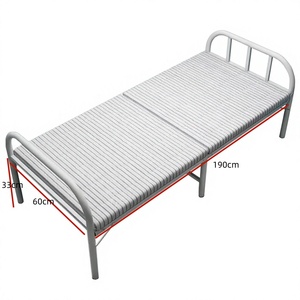Cadre de lit pliant moderne en acier, convertible, réglable, gain de place, portable, taille standard, pour salon, chambre, hôtel, entrepôt - Product Image 4