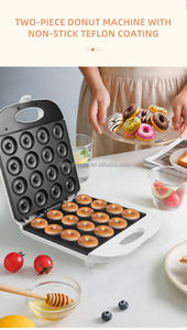 Máquina Eléctrica para Hacer <span class=keywords><strong>Donuts</strong></span>, de Gran Capacidad, con 16 Orificios, Calentamiento de Doble Cara, Revestimiento Antiadherente, Cocción Rápida y Saludable para el Desayuno - Product Image 4