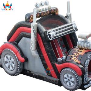Giant Outdoor Inflatable Monster Truck Obstacle Course 56' L PVC Material 20 <b>Passenger</b> Capacity for Commercial Use - Product Image 5