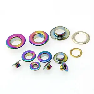Anneaux à œillets plats <span class=keywords><strong>en</strong></span> métal rouille, pièces, bon prix, d'usine, directement <span class=keywords><strong>de</strong></span> l'usine, pour <span class=keywords><strong>rideau</strong></span> - Product Image 1