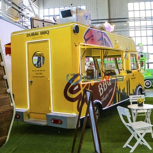 Classic Mobile Dining Truck Kitchen Stainless Steel <b>Trailer</b> Multifunctional Wheeled Freezer Customized - Product Image 6