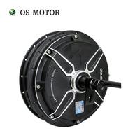 QSMOTOR 4000W 205 55H V3 Moteur de moyeu BLDC à rotor externe, double axe, étanche IP54, frein à disque, patins de 200 mm, Nouveau pour