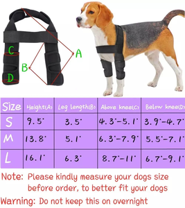Arnés personalizado para el cuidado de las heridas en las piernas, rodillera para perros, ayuda a los perros con cojeras - Product Image 3