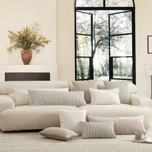 Phong Cách Hiện Đại Dệt Kim Thiết Kế Bộ Đồ Giường Đệm Bao Gồm Sọc Dệt Vỏ Gối Màu Rắn Cho Sofa Trang Trí Nội Thất Gối Bao Gồm - Product Image 5