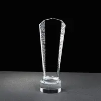 Trofeo de fútbol de varios tamaños, de cristal personalizado, de cristal