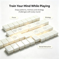 Tuiles de Mahjong sur Mesure - Format Voyage Plus Compact - Matériaux en Mélamine et Métal - Design de Luxe pour le Jeu de Casino
