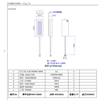 Driver Speaker Suara Depan KBE-4016 8 Ohm 2W IP67 Tahan Air Komponen Audio Neodymium