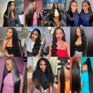 送货批发廉价供应商混纺编织女性波浪100% 原装高清无胶<span class=keywords><strong>30</strong></span>英寸高清蕾丝正面人发假发 - Product Image 5