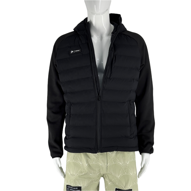 Men's Lightweight Down Jacket Winter Warm Puffer  Hooded Coat with Zipper Pockets for Cold Weather