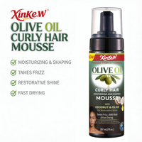 Mousse Coiffante Quotidienne Hydratante Bio à l'Olive, Fixation Forte, Protection Thermique, Anti-Frisottis, Fabrication OEM/ODM