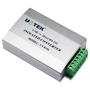 Conversor RS232 para USB 2 portas USB para RS-232 Conector adaptador de conversão USB com isolamento óptico UT-8102 aceita personalizado