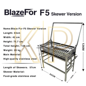 Parrilla Resistente a la Oxidación BlazeFor de Suministro Directo, Área Efectiva de 40x80cm y Altura de 75.7cm para Acampar <span class=keywords><strong>en</strong></span> la Cumbre - Product Image 2