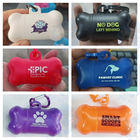 Özel Logolu Promosyon Evcil Hayvan Aksesuarları Hediyelik Eşyalar Köpek Dışkı Torbası Tutucuları Kemik Şeklinde Köpek Dışkı Torbası Dağıtıcısı Logolu