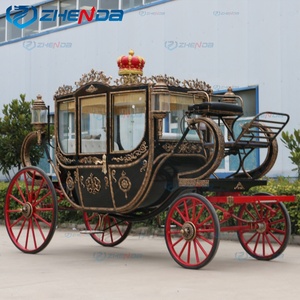 Charrette royale personnalisée pour mariages et événements, charrette à chevaux élégante à vendre - Product Image 3