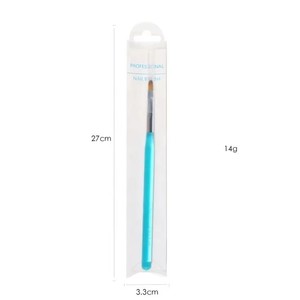 Nail Art Brush Liner Painting Pen Nylon <b>Builder</b> Flat Drawing Manicure Brush UV+LED Curing Metal Handle Nail Art Tools - Product Image 6