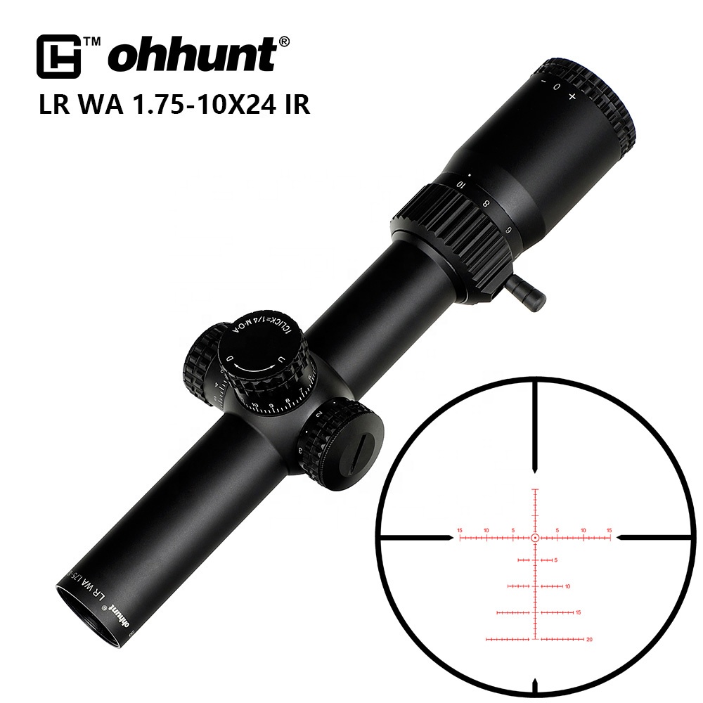 Тактический прицел Ohhunt OEM 1,75-10X24, ИК-стекло с гравировкой, сетка, замок, сброс, Охотничья оптика, прицел