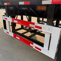 Semi-remorque à plateau plat à trois essieux, plateforme robuste pour le transport de machines, conteneurs, matériaux de construction