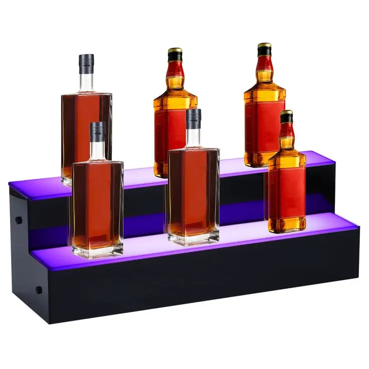 Nouvelle arrivée Bouteille d'alcool éclairée par LED Étagère Bouteille acrylique éclairée par LED pour bar