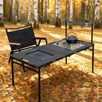 Mesa Plegable Táctica para Exteriores, de Acero al Carbono, Ligera, Portátil, Resistente al Óxido, Impermeable y Duradera, Recién Lanzada