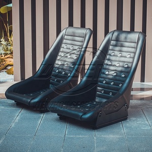 WZSEAHI Sedile da Corsa Universale in PVC Nero, Sedile Sportivo Classico Retrò con Scorrimento - Product Image 3