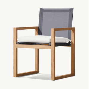 Sassanid Outdoor Midcentury Modernism Hotel Resort Patio Garden Sets Aegean Teak Table à manger et chaises - Product Image 3