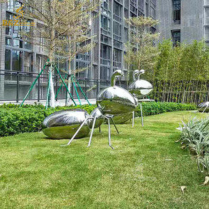 Scultura di formica in acciaio inossidabile grande statua animale in metallo da giardino - Product Image 4